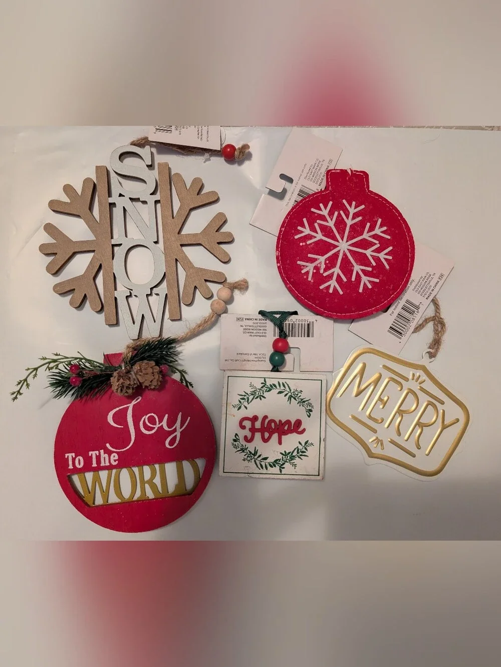Christmas Ornaments Set Of 5 NWT